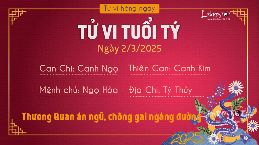 Tu vi hang ngay 02032025 - Ty