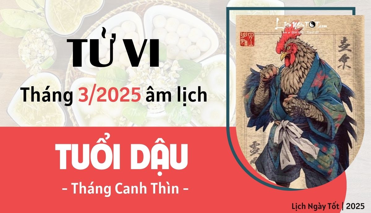 Tu vi thang 3/2025 tuoi Dau am lich