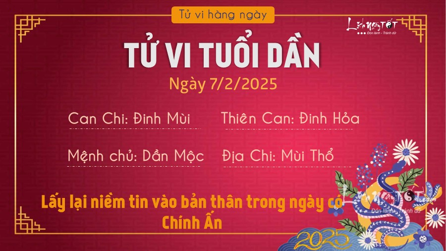 Tu vi hang ngay 7/2/2025 cua 12 con giap - Dan