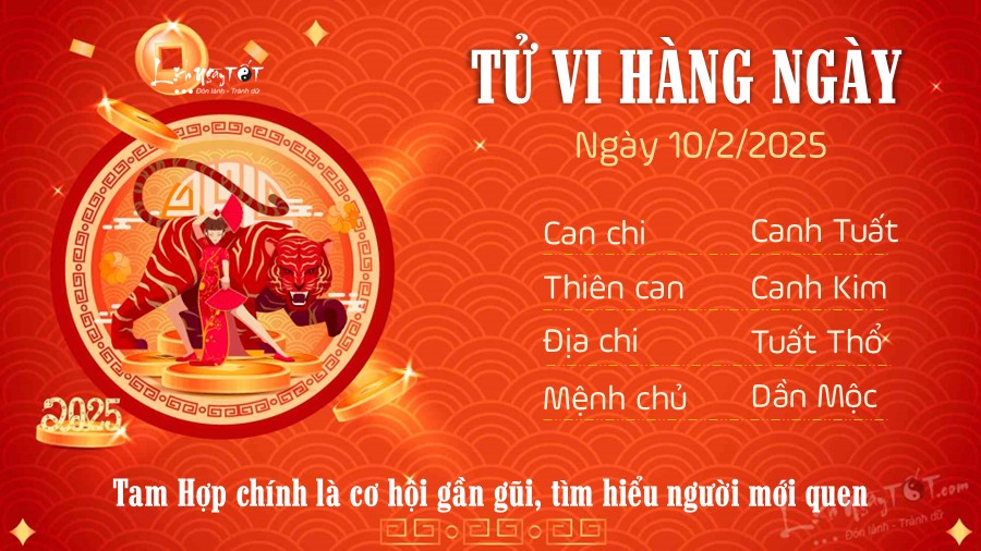 Tu vi hang ngay 10/2/2025 cua 12 con giap - Dan