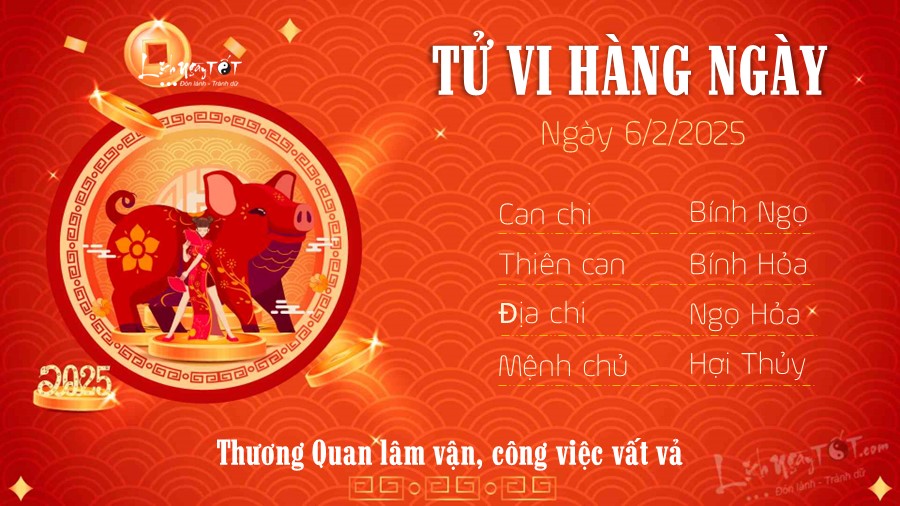 Tu vi hang ngay 6/2/2025 - Hoi