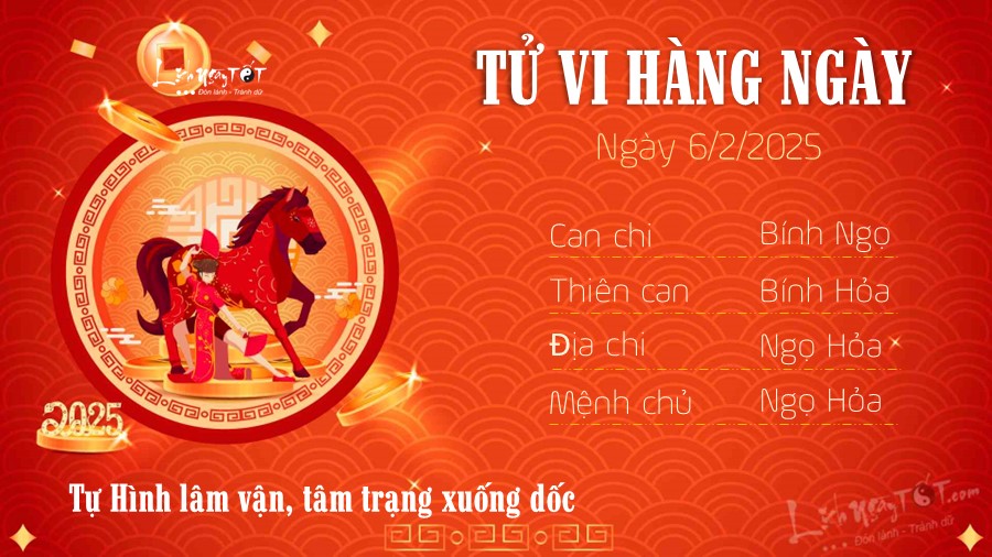 Tu vi hang ngay 6/2/2025 - Ngo