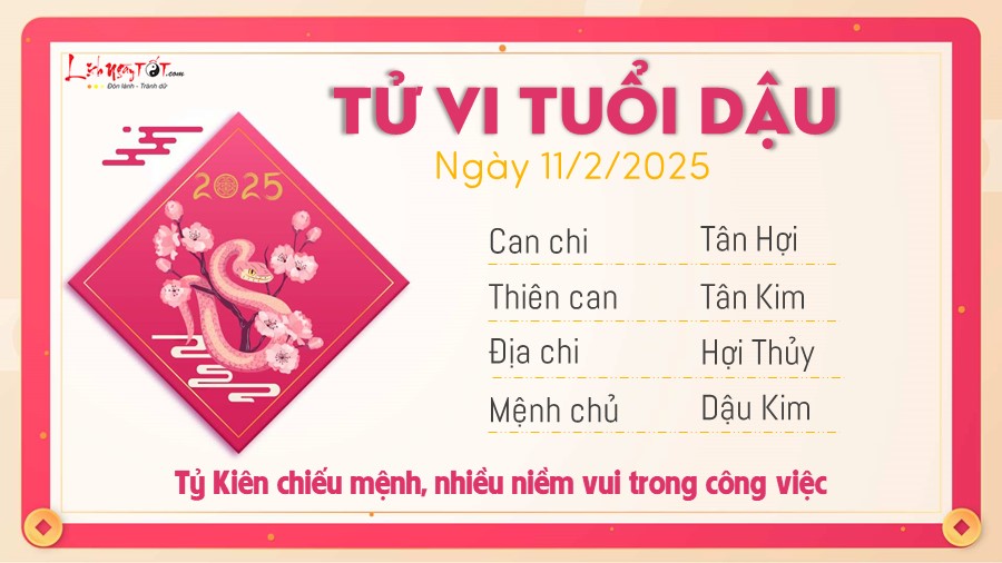 10 Tu vi hang ngay 11-2-2025 - Tuoi Dau