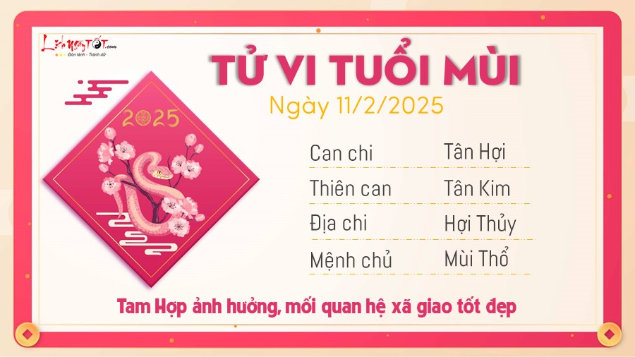 8 Tu vi hang ngay 11-2-2025 - Tuoi Mui