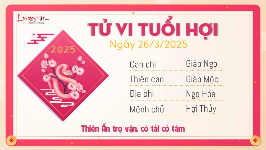 Tu vi hang ngay 26/3/2025 - Hoi