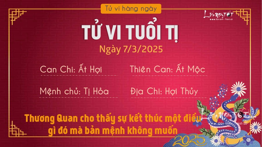 Tu vi hang ngay 7/3/2025 cua 12 con giap - Ti