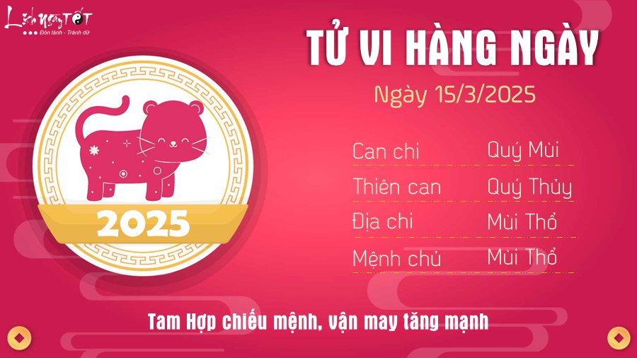 4 Tu vi hang ngay 15-3-2025 - Tuoi Mao