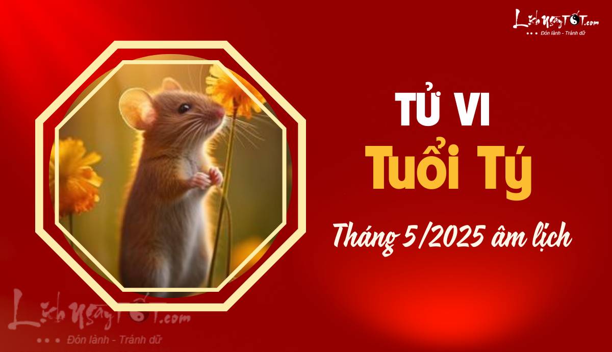 Tu vi thang 5/2025 tuoi Ty am lich