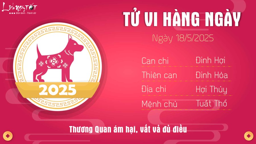 Tu vi hang ngay 18/5/2025 - Tuat