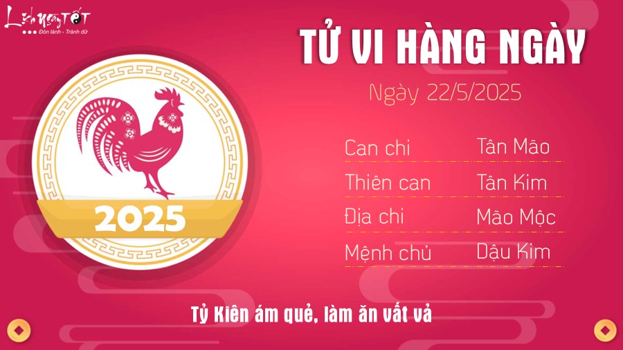 Tu vi hang ngay 22/5/2025 - Dau