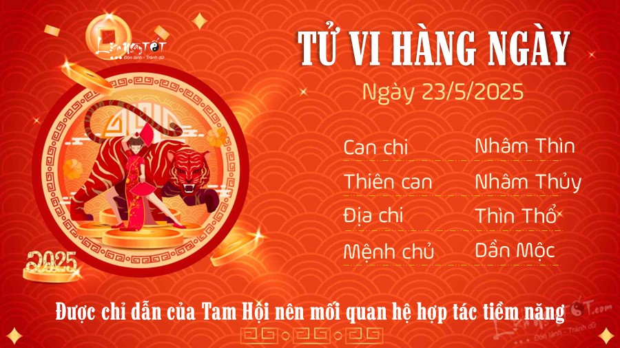 Tu vi hang ngay 23/5/2025 cua 12 con giap - Dan