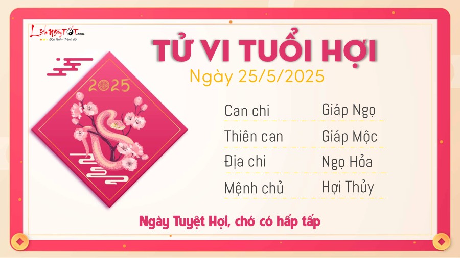 Tu vi hang ngay 25/5/2025 - Hoi