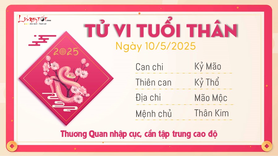 9 Tu vi hang ngay 10-5-2025 - Tuoi Than