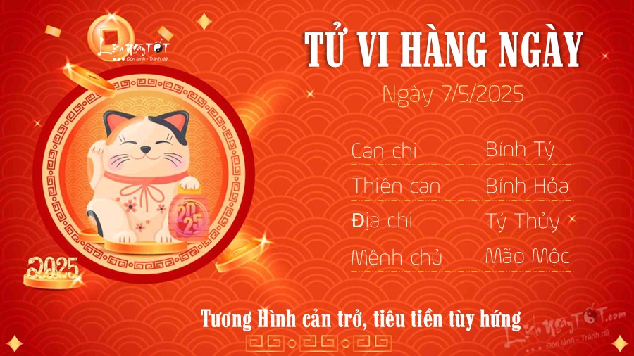 Tu vi hang ngay 7/5/2025 tuoi Mao