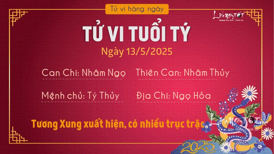 1 Tu vi hang ngay 13-5-2025 - Tuoi Ty