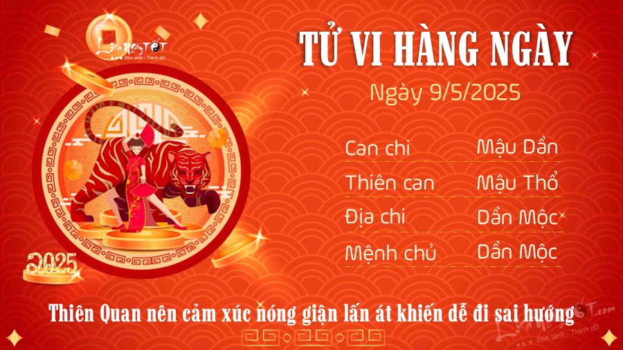 Tu vi hang ngay 9/5/2025 cua 12 con giap - Dan