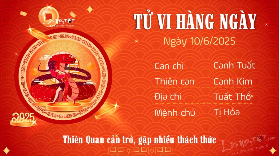 6 Tu vi hang ngay 10-6-2025 - Ti