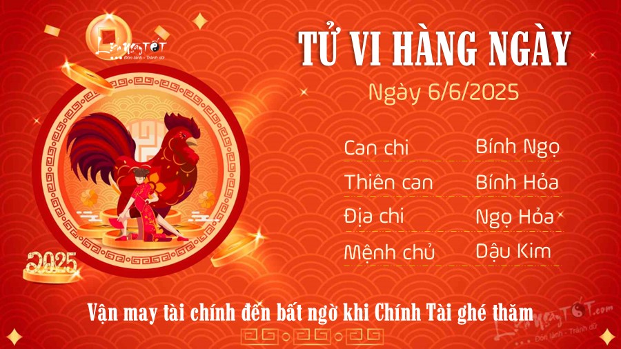 Tu vi hang ngay 6/6/2025 cua 12 con giap - Dau