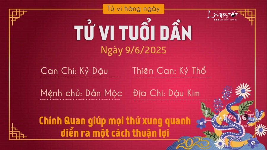 Tu vi hang ngay 9/6/2025 cua 12 con giap - Dan