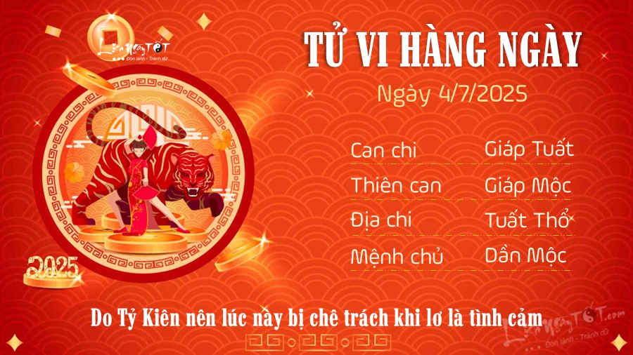 Tu vi hang ngay 4/7/2025 cua 12 con giap - Dan