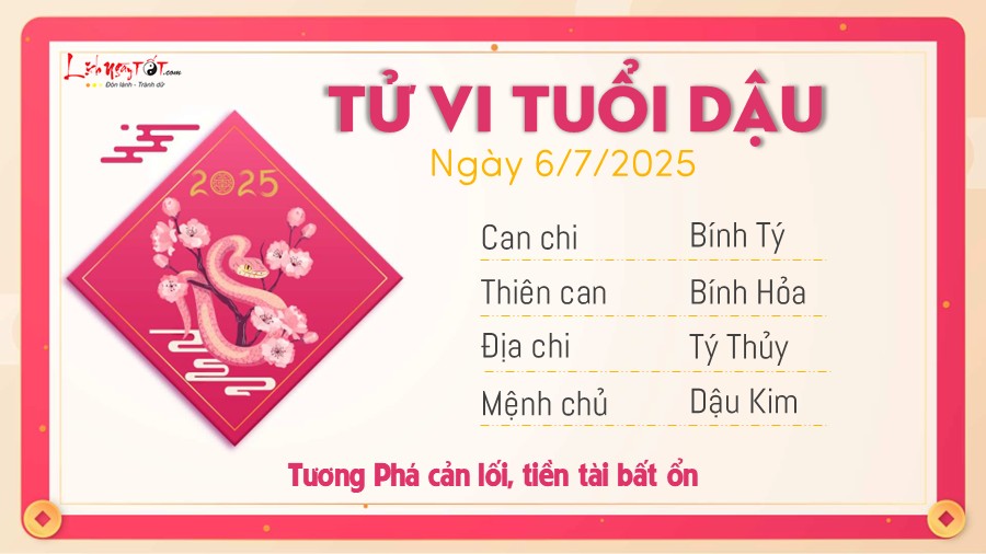Tu vi hang ngay 6/7/2025 cua Dau