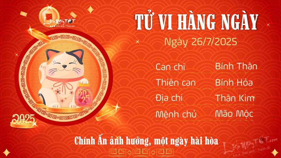 4 Tu vi hang ngay 26-7-2025 - Mao