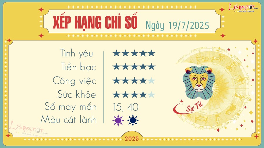 tu vi hang ngay 19 7 2025 - Su Tu