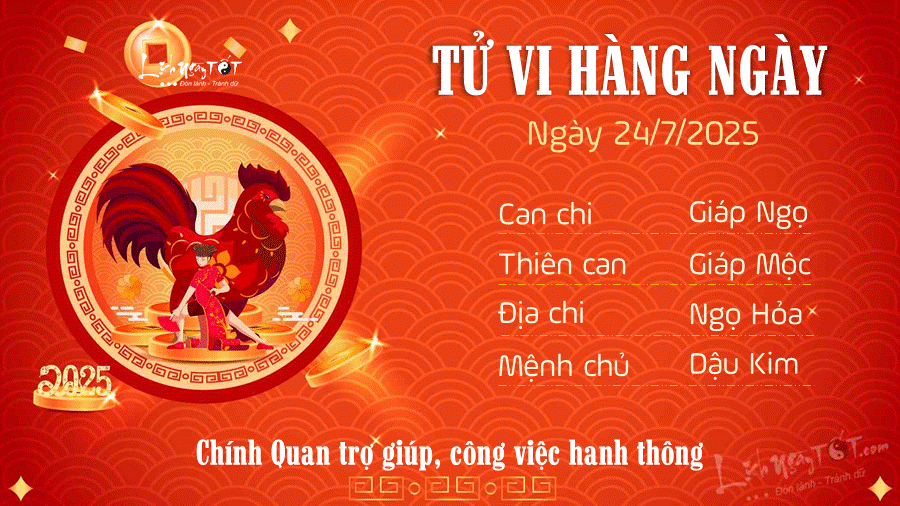 Tu vi hang ngay 24/7/2025 - Dau