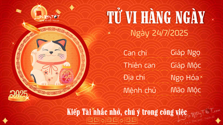 Tu vi hang ngay 24/7/2025 - Mao
