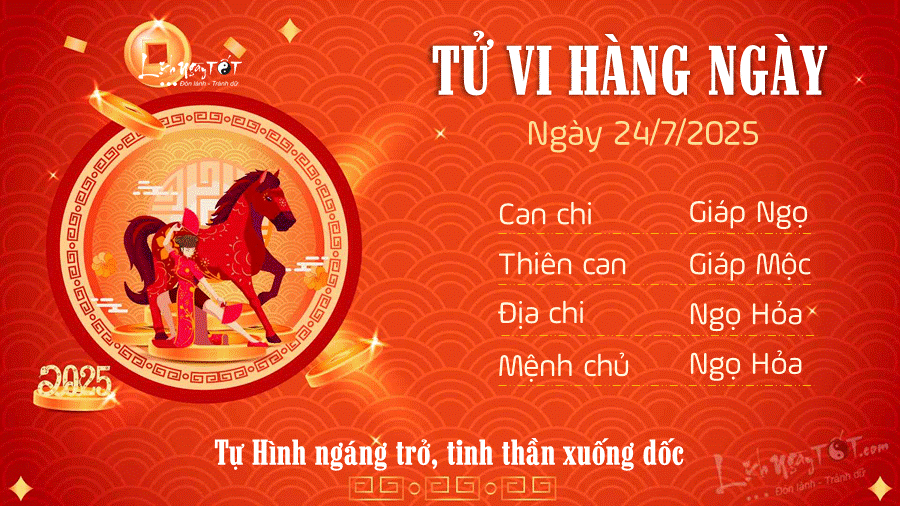 Tu vi hang ngay 24/7/2025 - Ngo