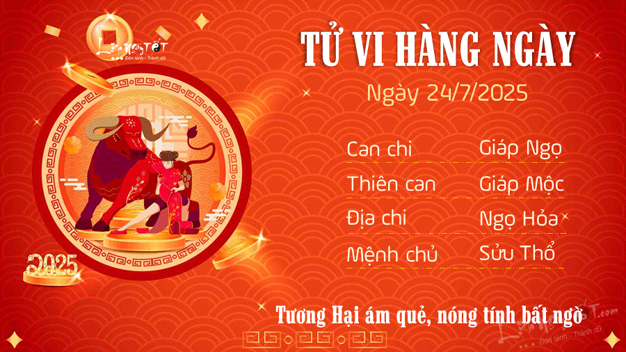 Tu vi hang ngay 24/7/2025 - Suu