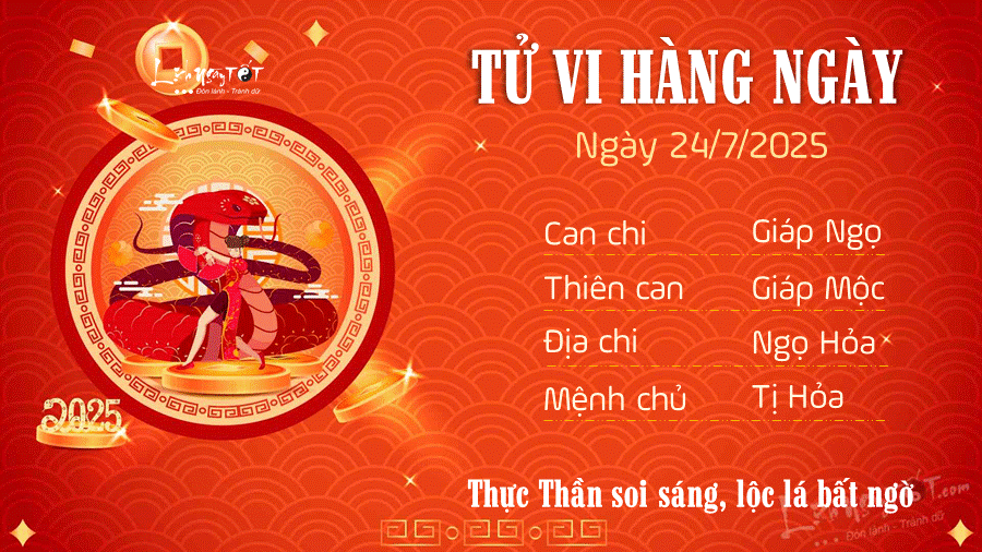 Tu vi hang ngay 24/7/2025 - Ti