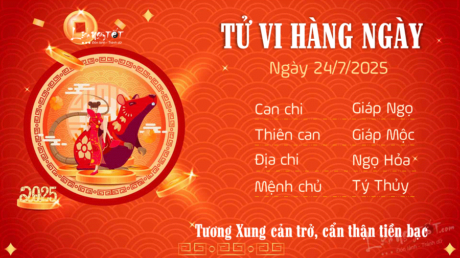 Tu vi hang ngay 24/7/2025 - Ty