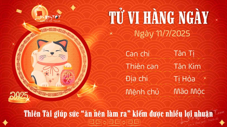 Tu vi hang ngay 11/7/2025 cua 12 con giap - Mao
