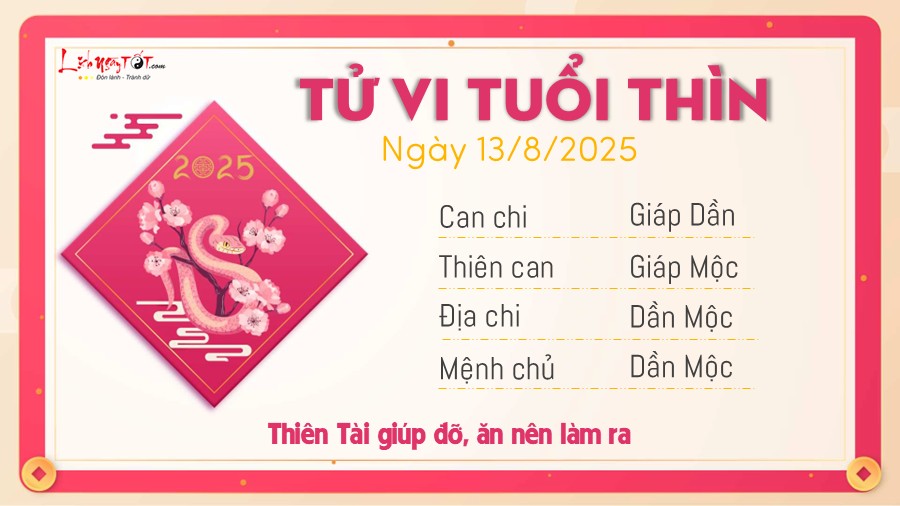 Tu vi hang ngay 13/8/2025 cua Thin