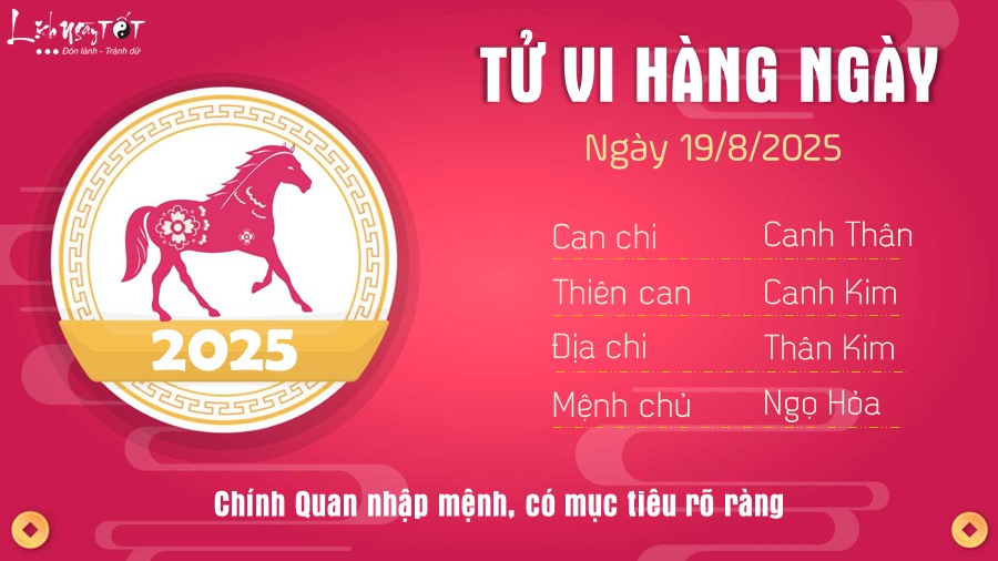 7 Tu vi hang ngay 19-8-2025 - Ngo