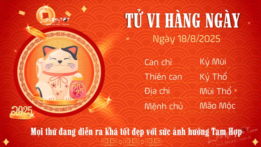 Tu vi hang ngay 18/8/2025 cua 12 con giap - Mao