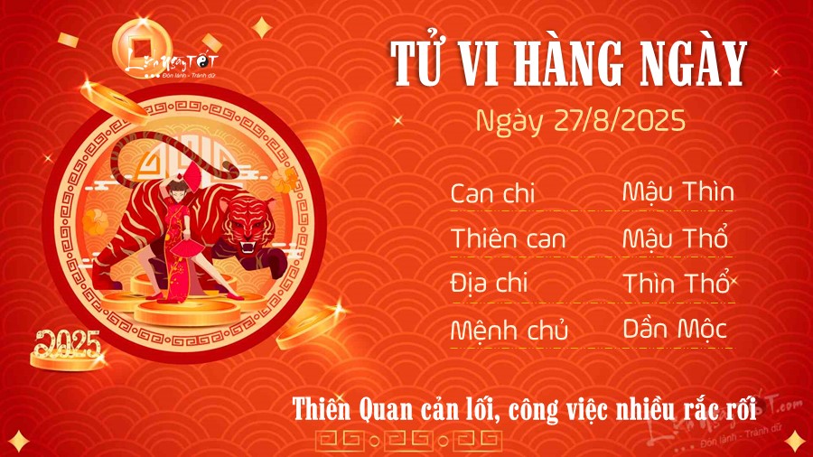Tu vi hang ngay 27/8/2025 - Dan