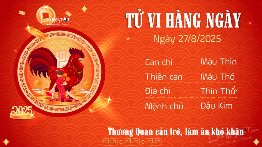 Tu vi hang ngay 27/8/2025 - Dau