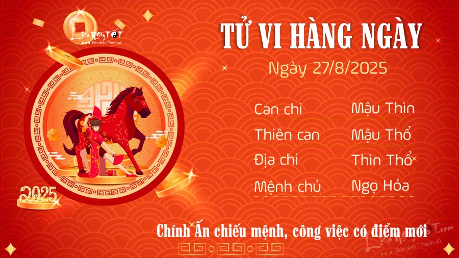 Tu vi hang ngay 27/8/2025 - Ngo