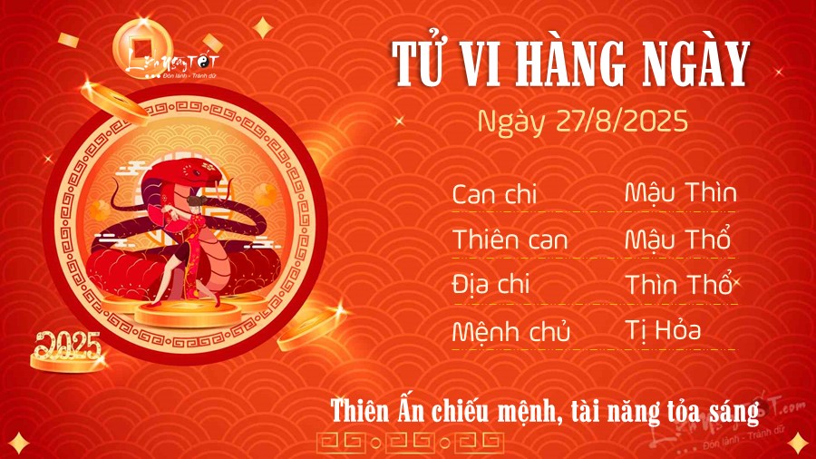 Tu vi hang ngay 27/8/2025 - Ti