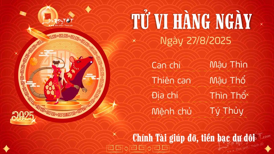 Tu vi hang ngay 27/8/2025 - Ty