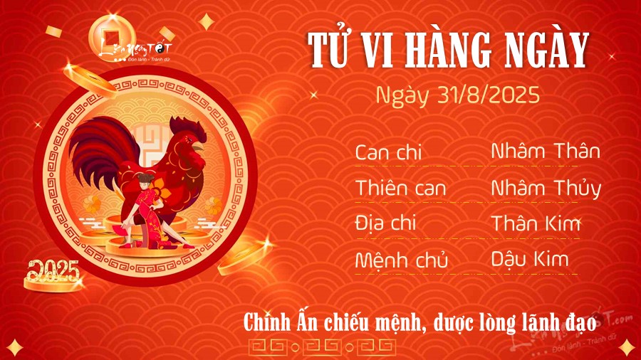 Tu vi hang ngay 31/8/2025 cua Dau
