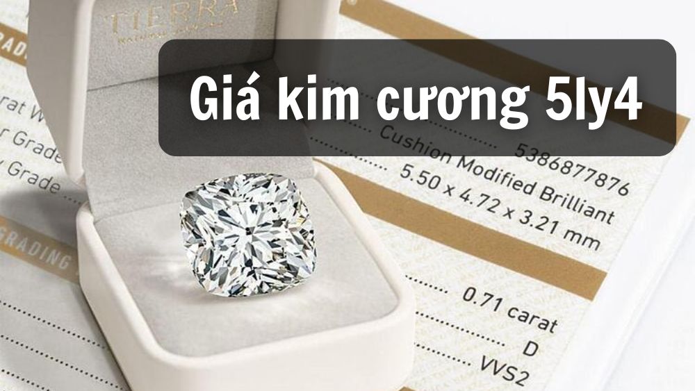 Giá kim cương 5ly4 bao nhiêu