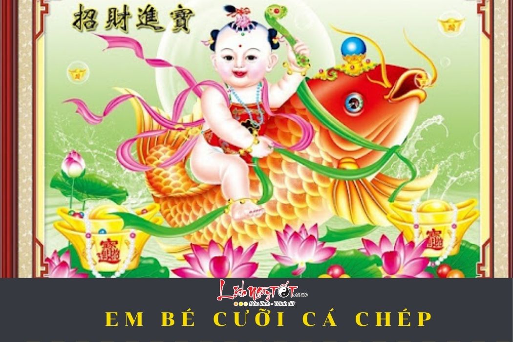 Tranh em be ca chep