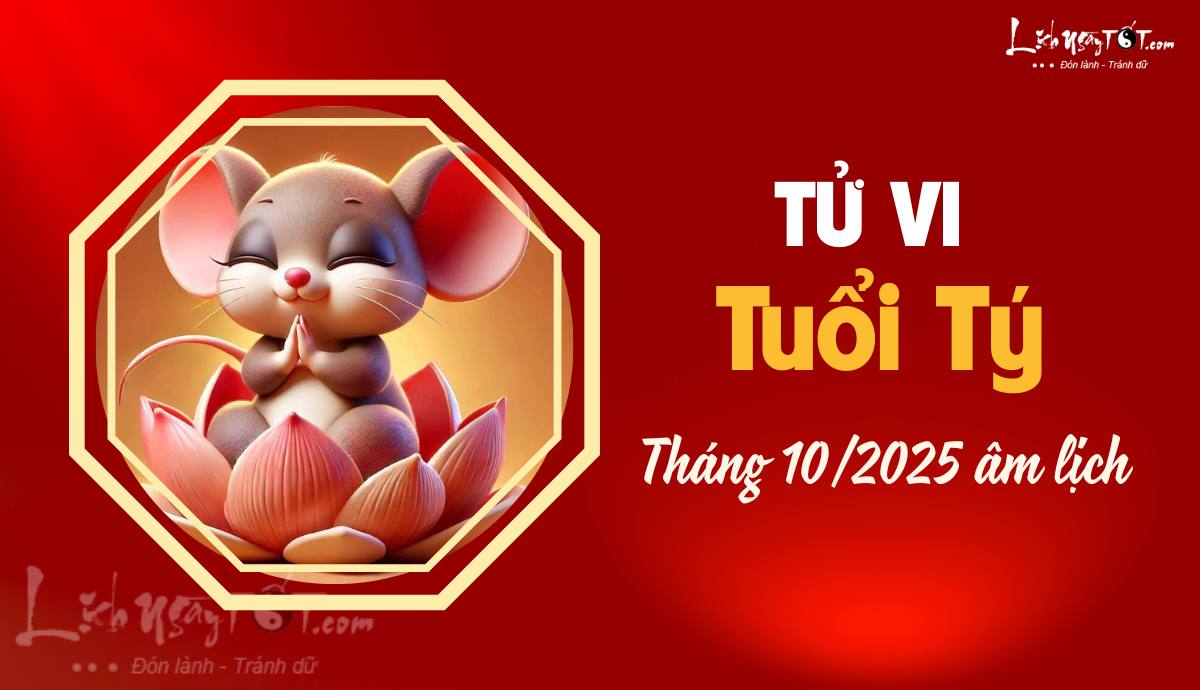Tu vi thang 10/2025 tuoi Ty am lich