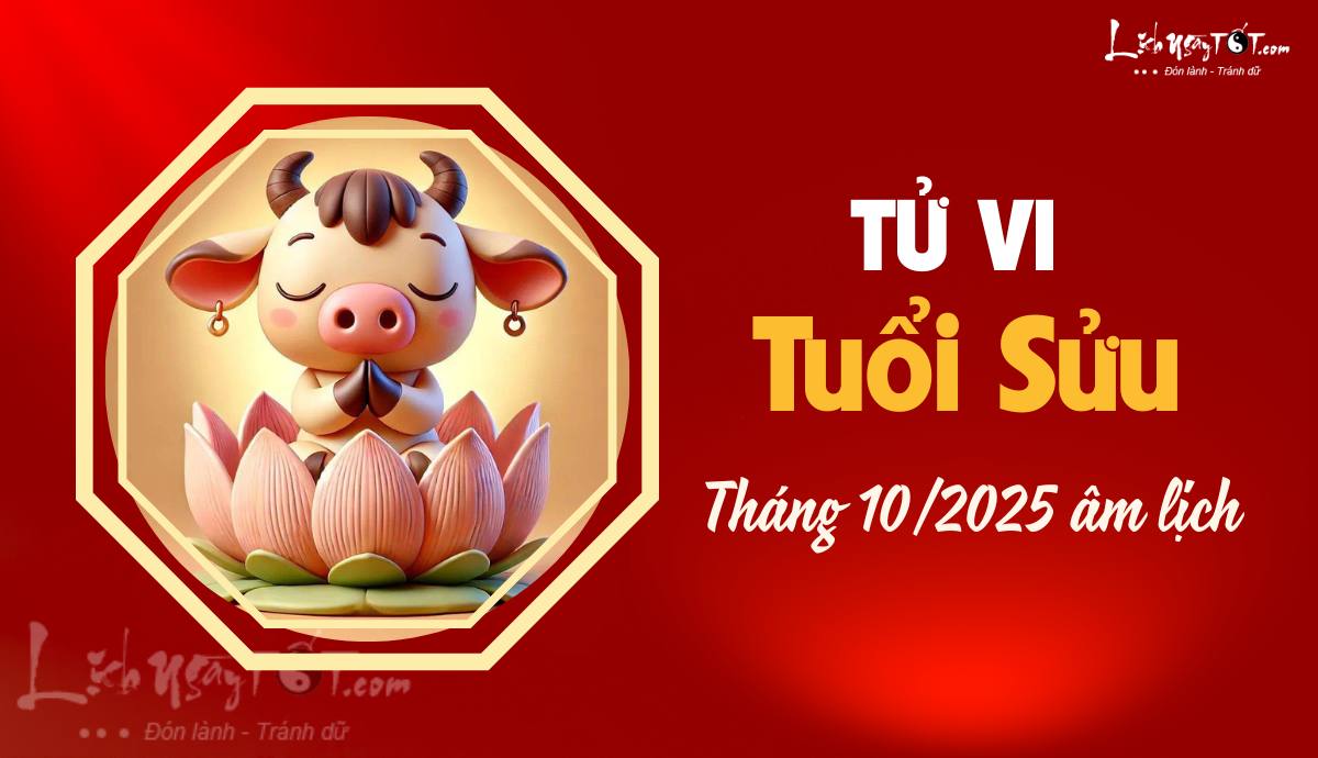 Tu vi thang 10/2025 tuoi Suu am lich