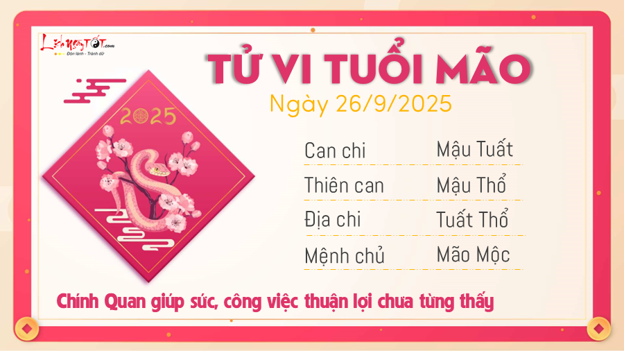 Tu vi hang ngay 26092025 - Mao