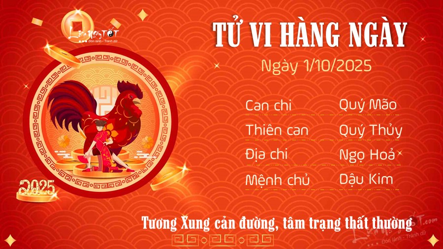 Tu vi hang ngay 1/10/2025 cua Dau