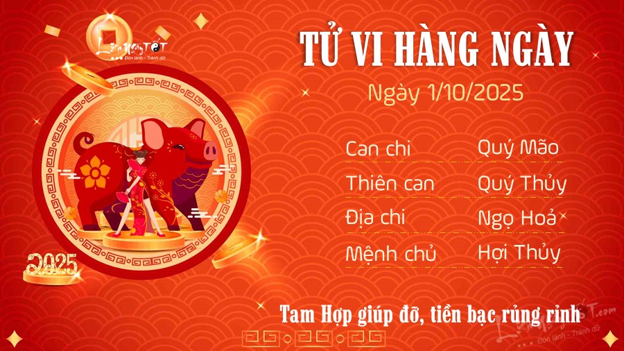 Tu vi hang ngay 1/10/2025 cua Hoi